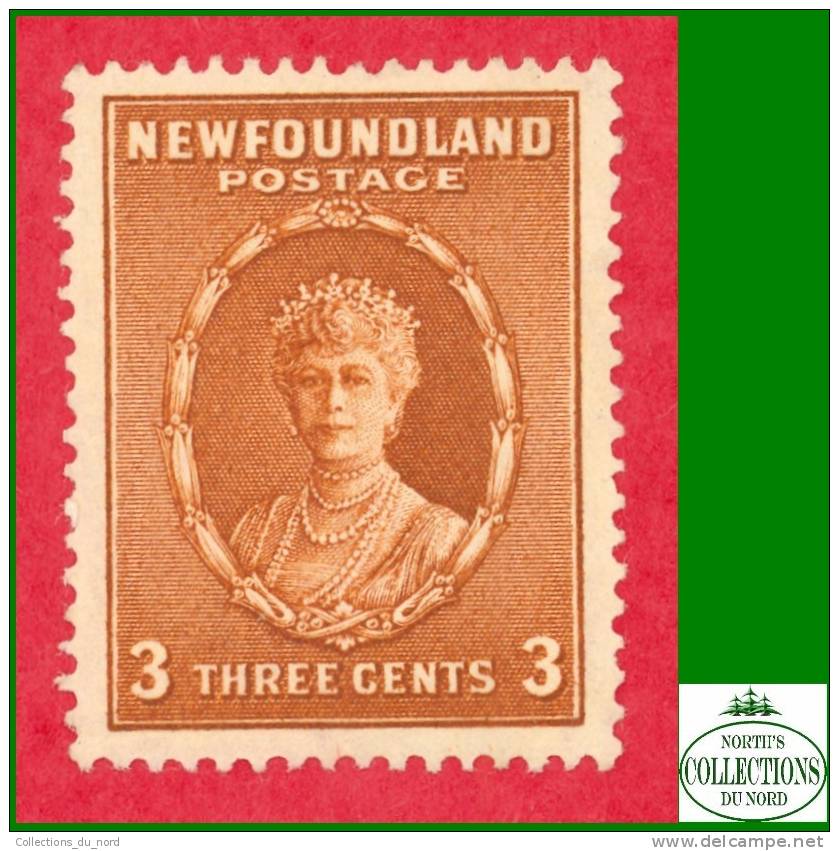 Canada Newfoundland # 187 Scott - Unitrade - Mint - 3 Cents - Queen Mary - Dated 1932-37 / Reine - 1908-1947