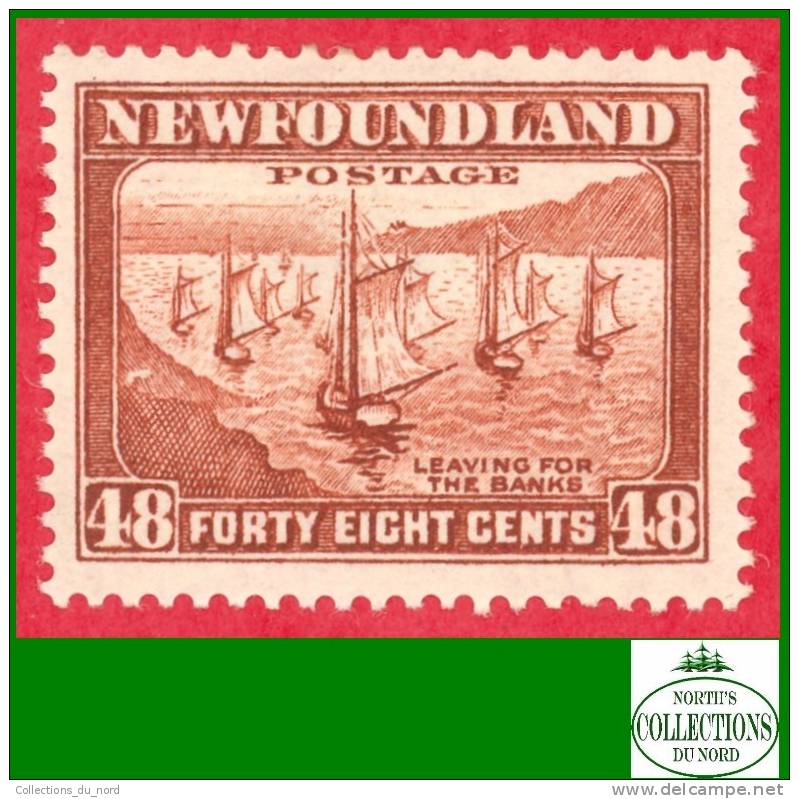 Canada Newfoundland # 199 Scott - Unitrade - Mint - 48 Cents - Fishing Fleet - Dated: 1932-37 / Bateau De Pêche - 1908-1947