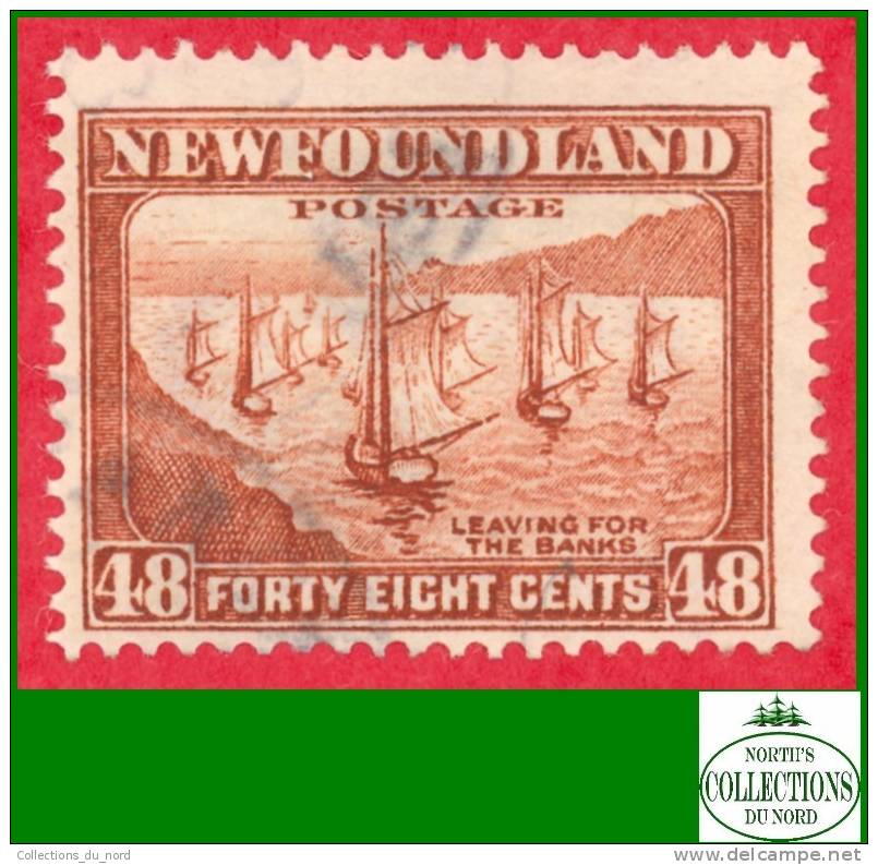 Canada Newfoundland # 199 Scott - Unitrade - O - 48 Cents - Fishing Fleet - Dated: 1932-37 / Bateau De Pêche - 1908-1947