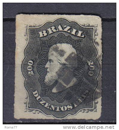 AP1356 - BRASILE , 200 R. Nero N. 35 Used - Used Stamps