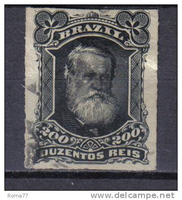 AP1361 - BRASILE , 200 R. Nero N. 42 Used - Used Stamps