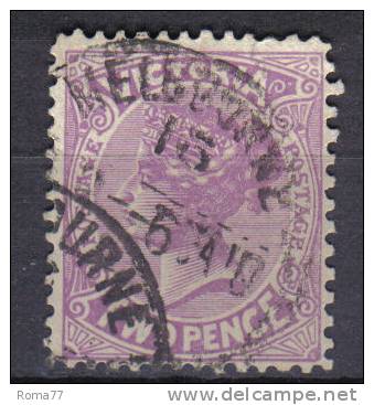 AP1346 - VICTORIA  1905, 2 D. Con  Filigrana  Capovolta - Used Stamps