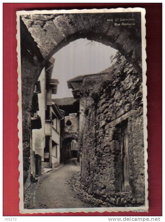 B785 Lavaux : St Saphorin, Rue Romaine.Cachet Chexbres En 1944,timbre Manque.Perrochet 4616 - Chexbres
