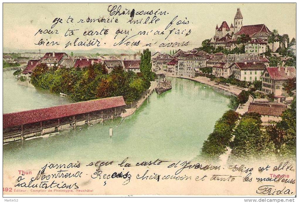 Thun CHOCOLATS SUISSES RIBET LAUSANNE Mit Stempel PAYERNE 12.X.06 - Thun