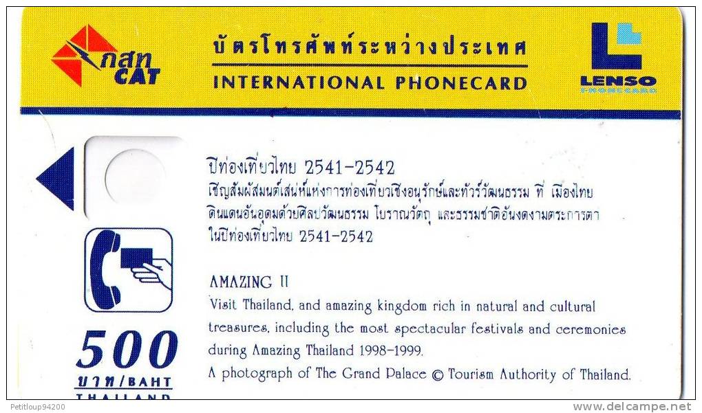 ******** TELECARTE THAILANDE  500 Baht   (VARIETE) ******** - Thailand