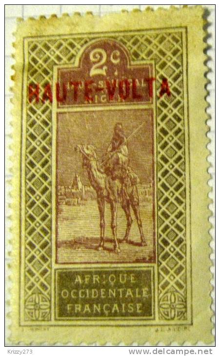Upper Volta 1920 Man On Camel 2c - Over Stamped Haute Volta - Unused - Altri & Non Classificati