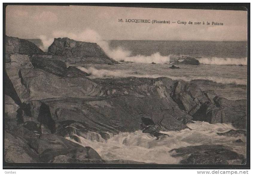 France - Finistere - Locquirec - Coup De Mer A La Pointe - Locquirec