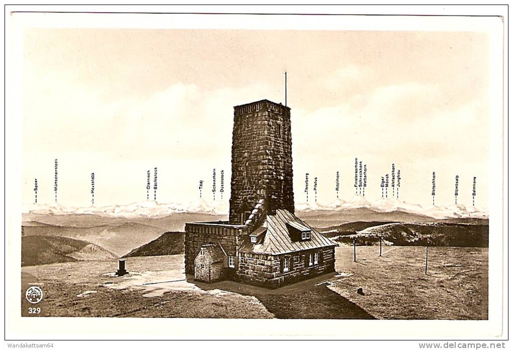 AK 329 Feldberg (Schwarzwald) 1500 M ü. M. Feldbergturm 21. 7. 41. - 12 FELDBERG (SCHWARZWALD) A Mit 1 X 6 PF DEUTSCHES - Feldberg