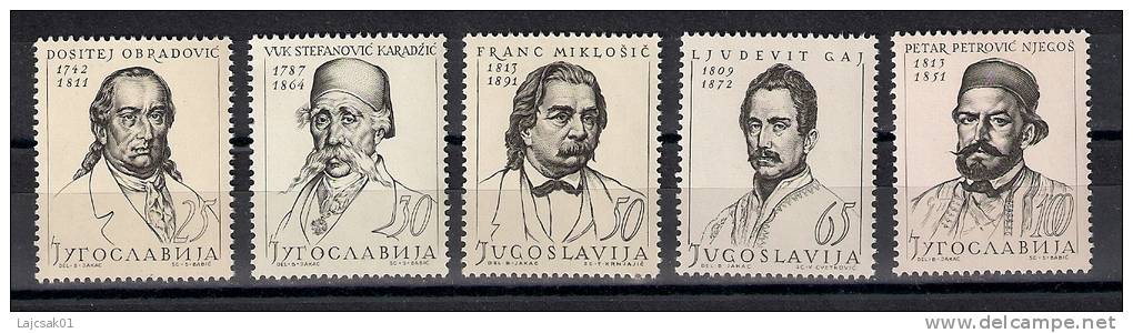 Yugoslavia 1963. Famous Persons Mi.1064/68 - Unused Stamps