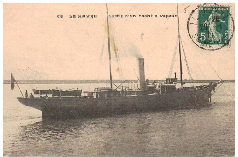 76 LE HAVRE Sortie D'un YACHT A VAPEUR.ttbb - Otros & Sin Clasificación