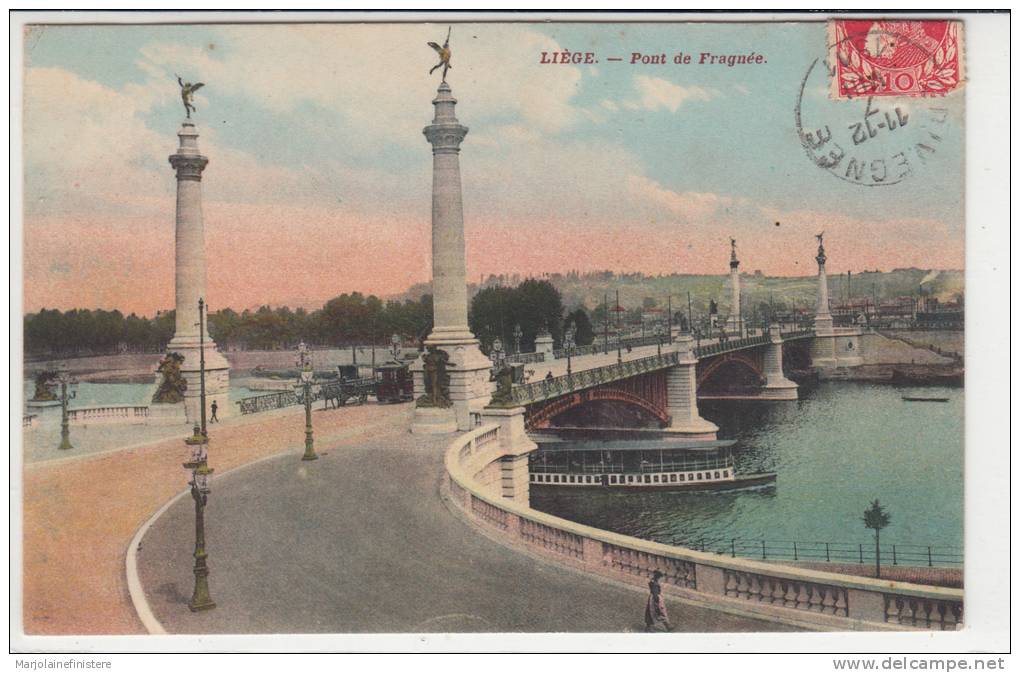 BELGIQUE - LIEGE. - Pont De Fragnée. Voyagée 1911. N° 318 - Liege