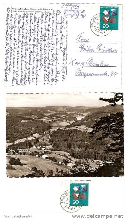 AK 1619 Bärental-Feldberg (Schwarzwald) 965 M ü. M. Blick Vom Drehkopf Auf Bärental, Titisee -8. 8. 68 - 17 7821 FELDB - Villingen - Schwenningen