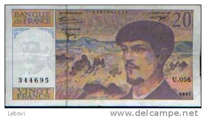 FRANCE - 20 Fr - 1997 - 20 F 1980-1997 ''Debussy''