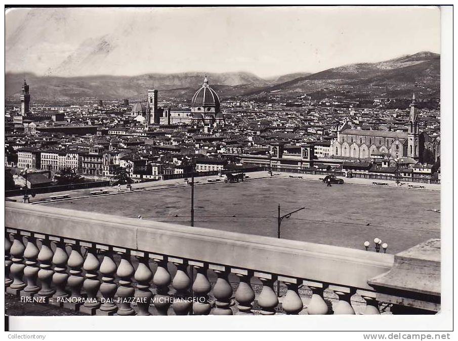 Firenze - Panorama Dal Piazzale Michelangelo - Formato Grande -  Viaggiata 1953 - Firenze