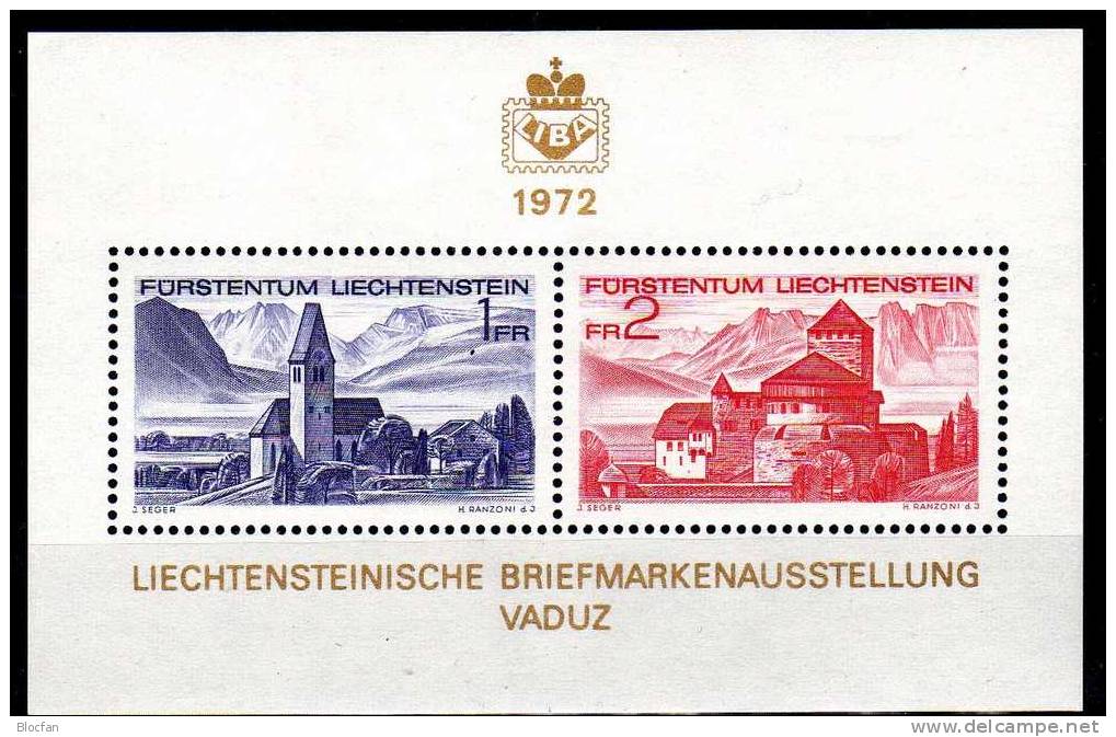 Block Abo 1972 Vatikan 599/4+ Bl.3, Liechtenstein Bl.9, Jugoslawien Bl.17, D Bl.7 ** 18€ bloc topics sheet of Europe