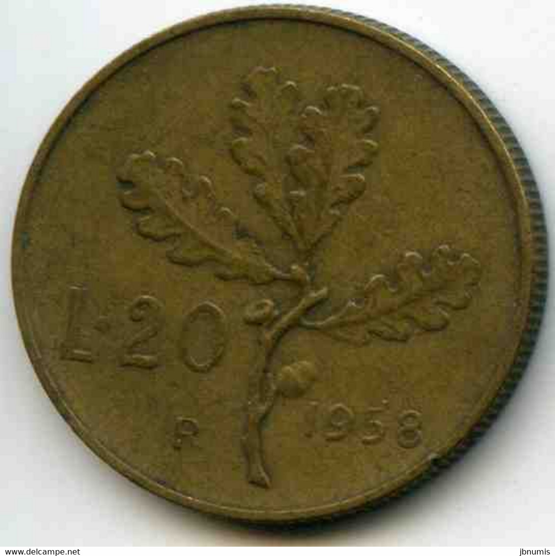 Italie Italia 20 Lire 1958 KM 97.1 - 20 Lire