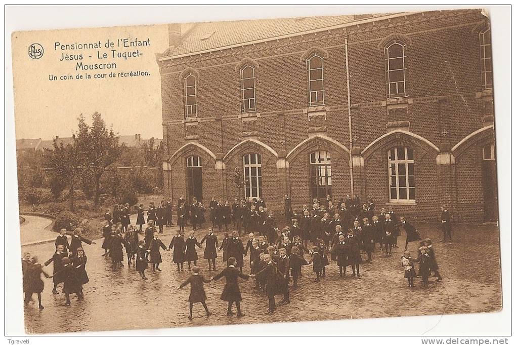 Mouscron Pensionnat De L'enfant Jesus - Cours De Recreation - Enfant - Ronde - Uniforme - Autres & Non Classés