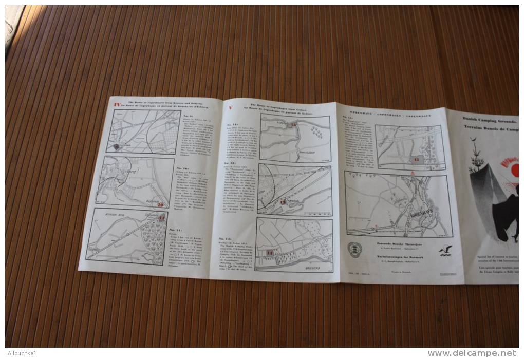 DANMARK  DANISH CAMPIMG GROUNDS  GUIDE TOURISTIQUE PHOTOS RENSEIGNEMENTS   ANNEE 1953 - Europa