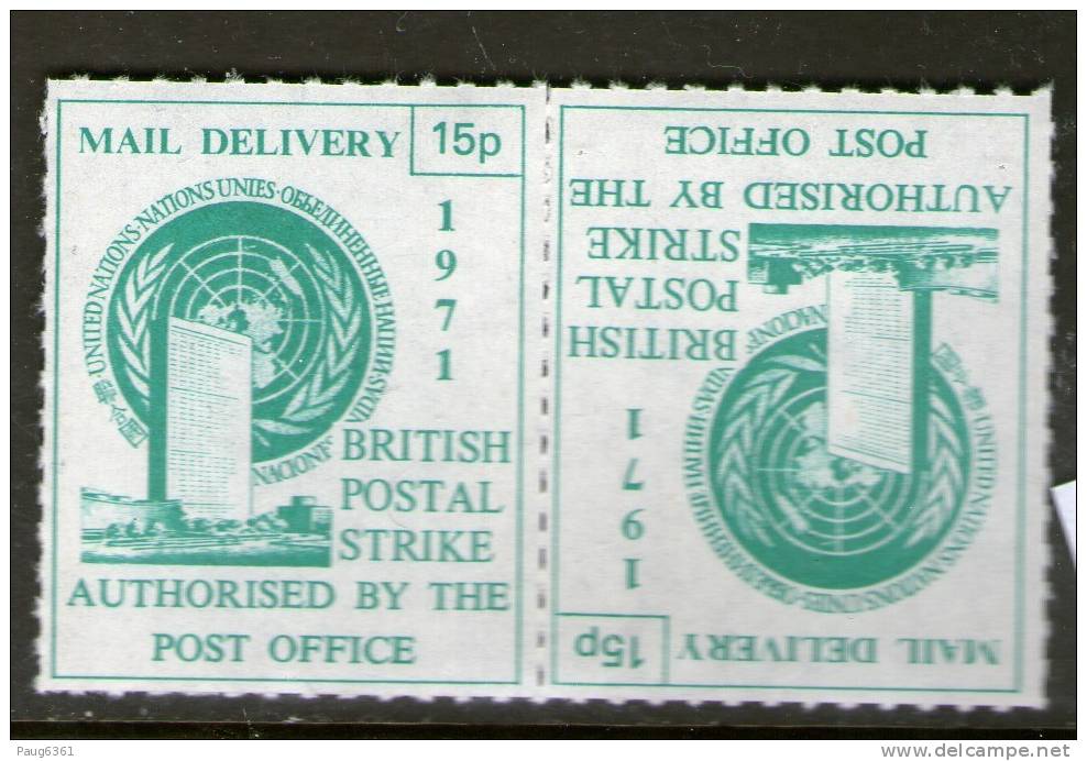 GRANDE BRETAGNE-GREAT BRITAIN 1971TIMBRES DE GREVE-STRIKE STAMPS  YVERT   N°   NEUF MNH** - Local Issues