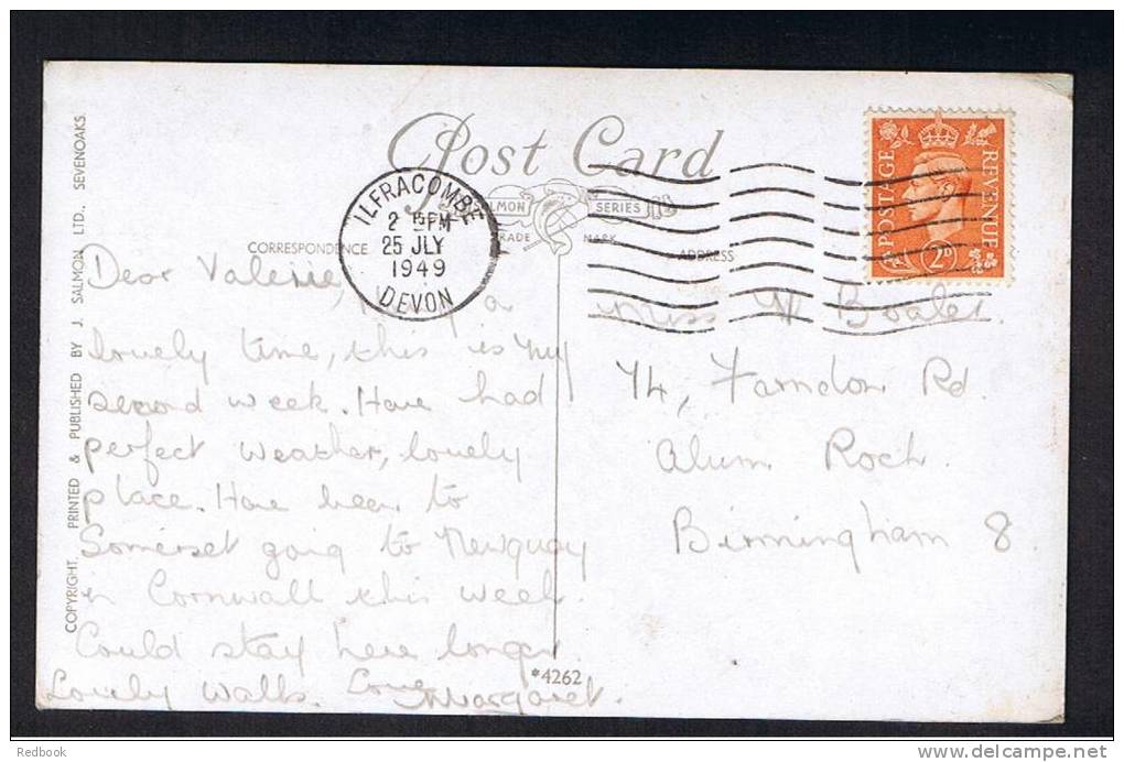 RB 775 - 1949 J. Salmon Postcard - Wildersmouth Parade Ilfracombe Devon - Ilfracombe