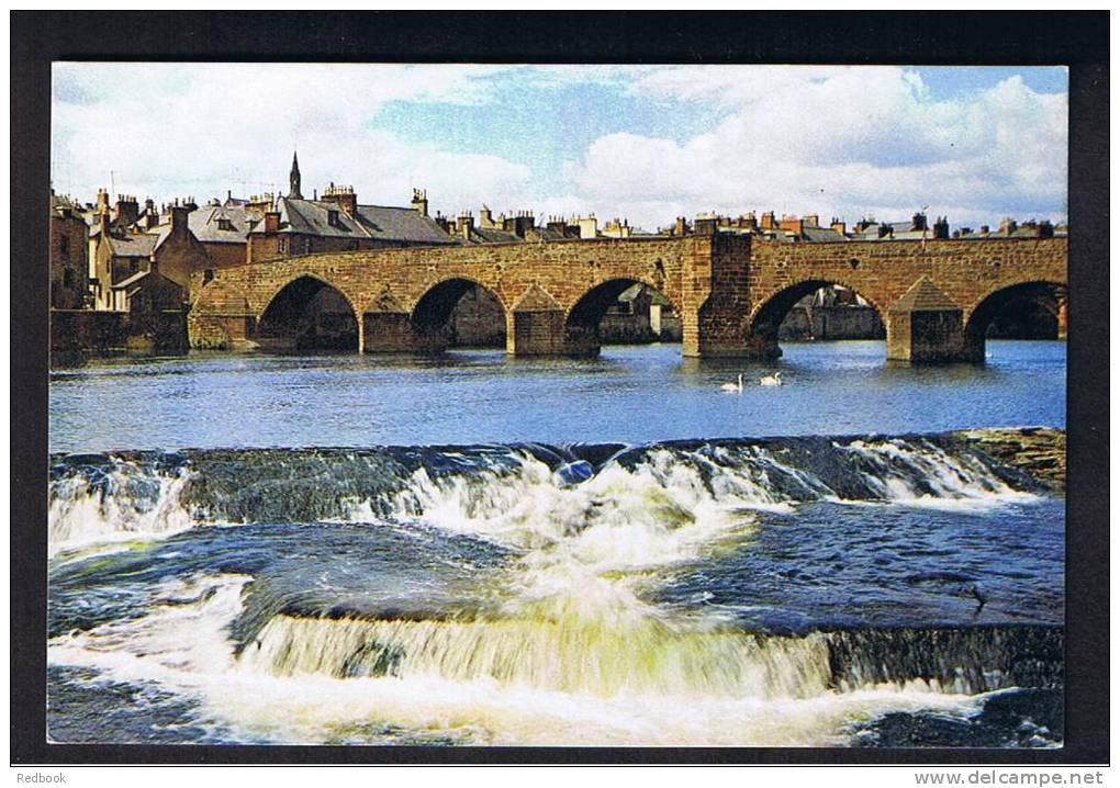 RB 775 - J. Arthur Dixon Postcard - Devorguilla's Bridge &amp; The River Nith - Dumfries Scotland - Dumfriesshire
