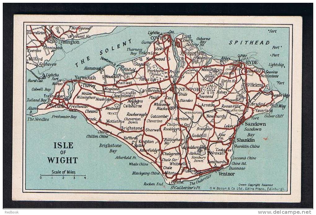RB 775 - Early Map Postcard - Isle Of Wight - Autres & Non Classés