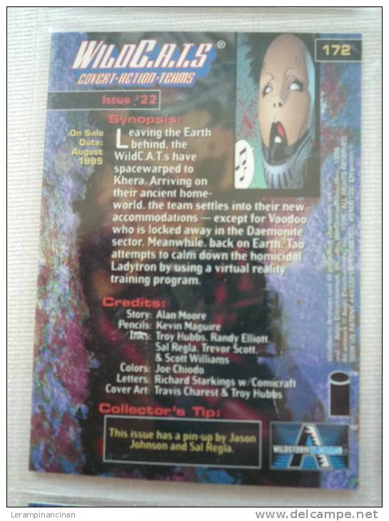 TRADING CARD WILDC.A.T.S. N° 172 ISSUE # 22  ON SALE DATE : AUGUST 1995 - Other & Unclassified