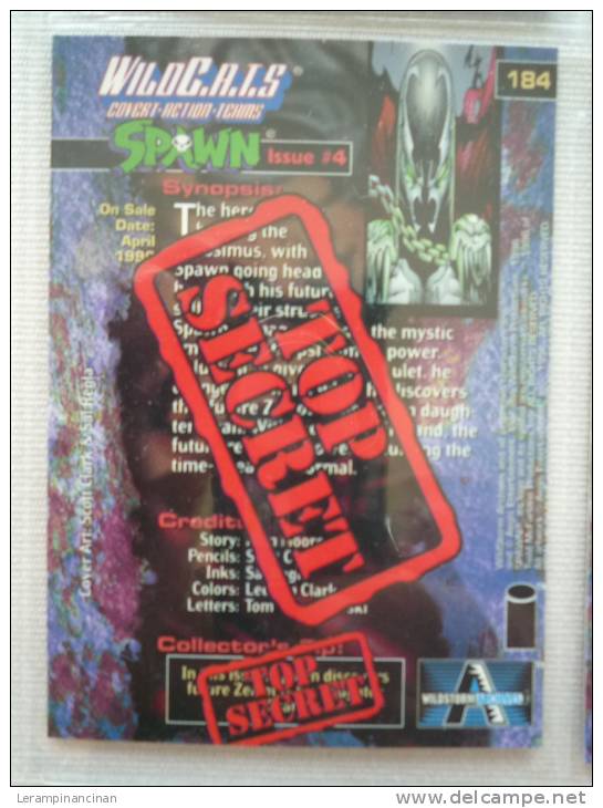 TRADING CARD WILDC.A.T.S. N° 184 ISSUE # 4  ON SALE DATE : APRIL 1996 TOP SECRET - Andere & Zonder Classificatie