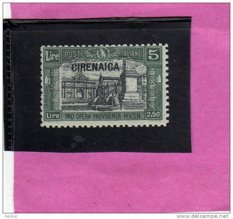 CIRENAICA 1927 MILIZIA I  L. 1,25 + 30 C MNH - Cirenaica