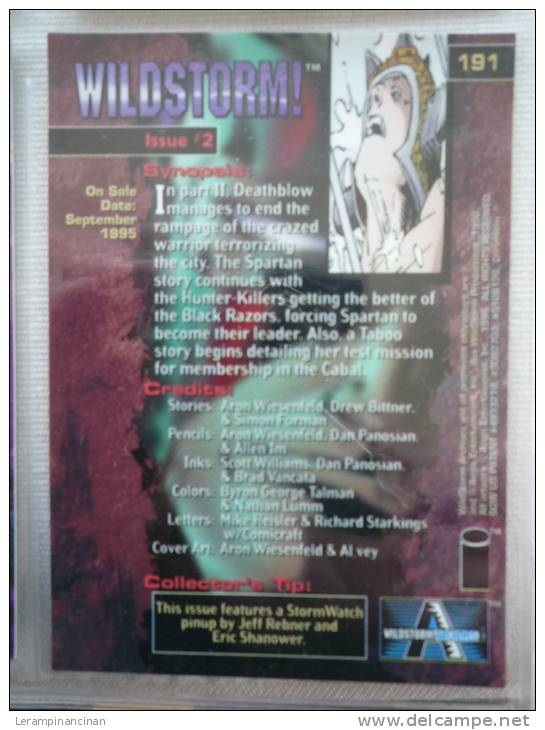 TRADING CARD WILDSTORM N° 191 ISSUE # 2  ON SALE DATE : SEPTEMBER 1995 - Autres & Non Classés