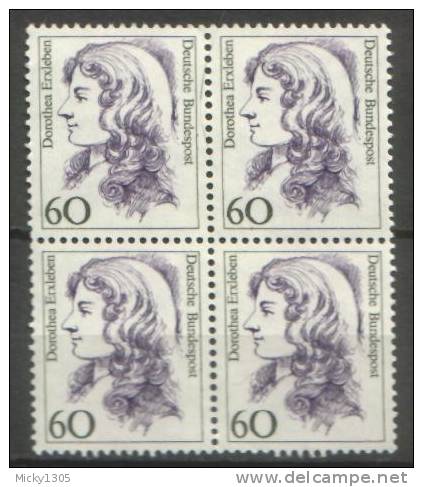 Germany - Mi-Nr 1332 Viererblock Postfrisch / Bloc Of Four MNH ** (g778) - Femmes Célèbres