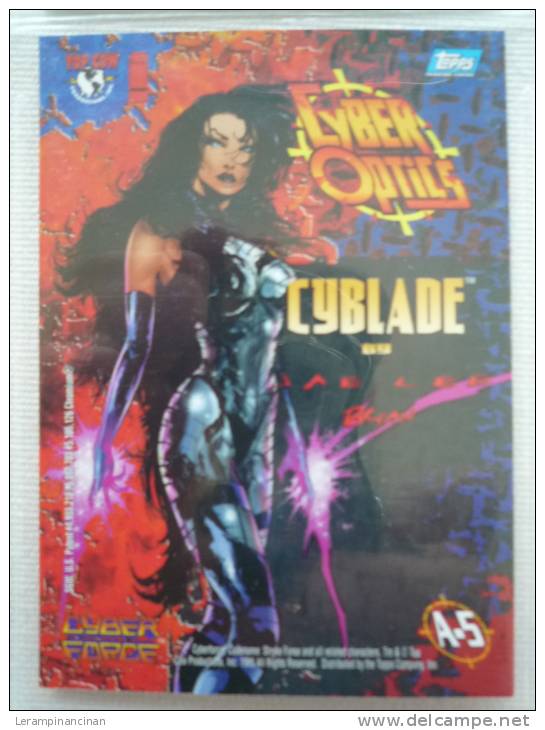 TRADING CARD CYBER OPTICS CYBLADE  CYBER FORCE - Autres & Non Classés