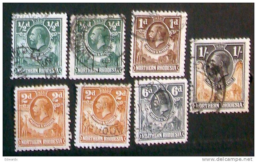 Northern Rhodesia 1925 George V Definitives Used To 1/- - Rhodésie Du Nord (...-1963)