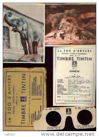 (timbres) TINTIN "Le Zoo D´Anvers" Collection "Photo-Magique" - 2 Séries Complètes De 20 Chromos Tous Avec Logo TINTIN - Sammelbilder