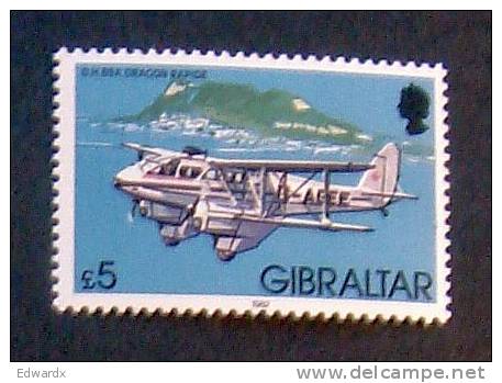 Gibraltar 1982 Aircraft &pound;5 MNH ** De Havilland D.H.89A Dragon Rapide - Gibraltar