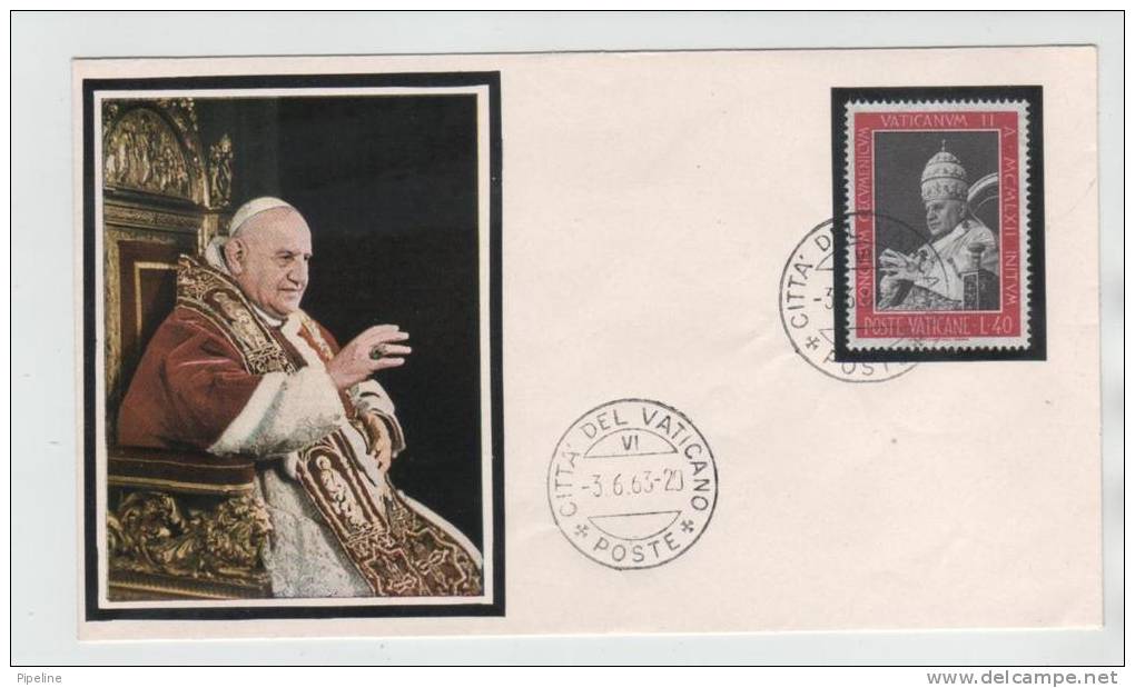 Vatican Special Cover 3-6-1963 POPE Cachet - Covers & Documents