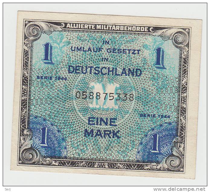 GERMANY 1 Mark 1944 VF++ WWII P 192a 192 A - 1 Mark