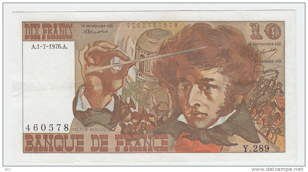 France 10 Francs 1976 AXF CRISP Banknote P 150c  150 C - 10 F 1972-1978 ''Berlioz''