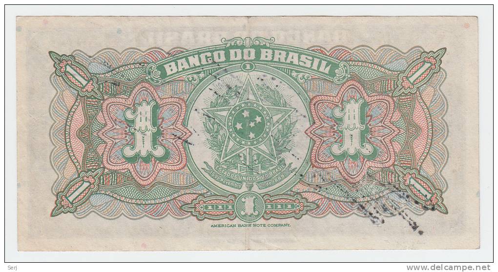 Brazil 1 Mil Reis (Cruzeiro) 1944 AXF Crispy Banknote P 131A - Brasil