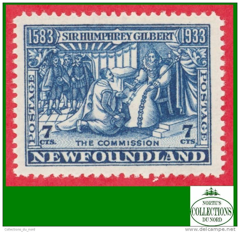 Canada Newfoundland # 217 Scott - Unitrade - Mint - 7 Cents - Gilbert Receiving Royal Patents - Dated: 1933 / Neuf - 1908-1947