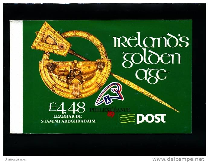 IRELAND/EIRE - 1989 IRELAND'S  GOLDEN AGE PRESTIGE BOOKLET OVPT PHILEXFRANCE MINT NH - Booklets