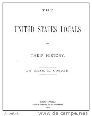 EBook: "USA Locals"  By  Charles Henry Coster - Andere & Zonder Classificatie