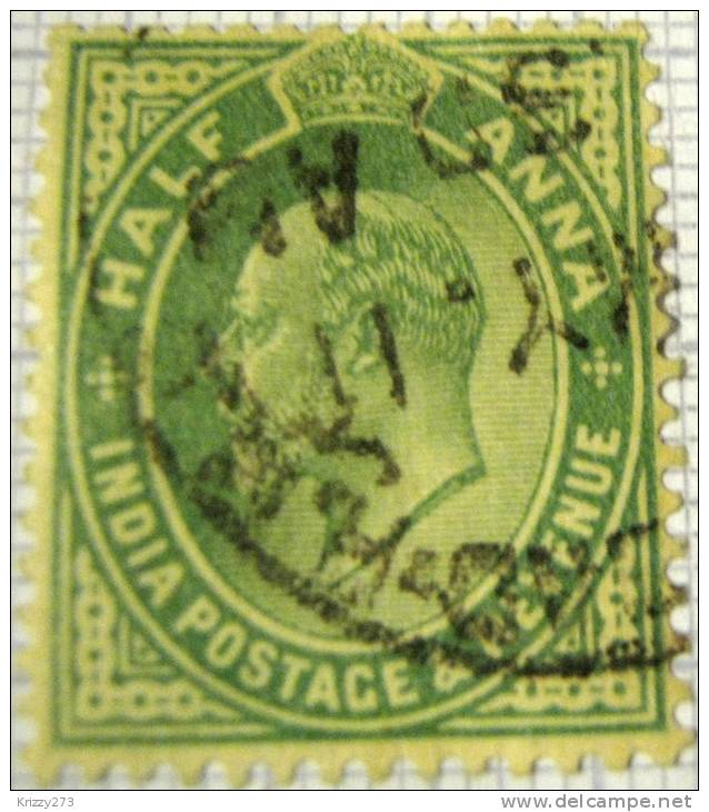 India 1906 King Edward VII 0.5a - Used - 1902-11  Edward VII