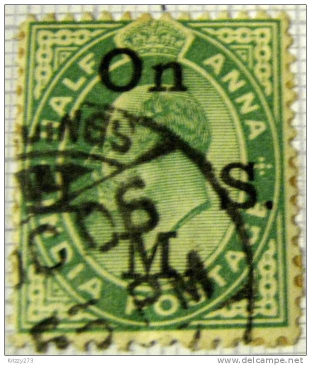 India 1902 King Edward VII 0.5a - Used - 1902-11 King Edward VII