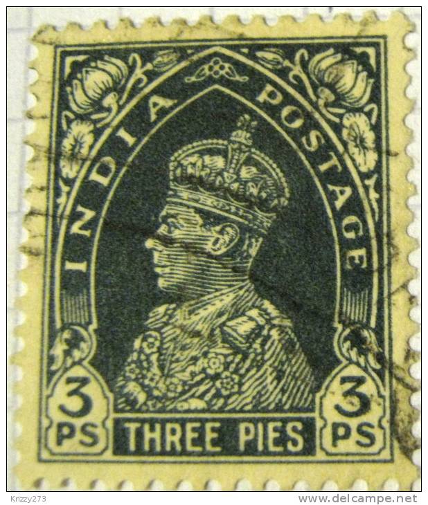 India 1937 King George VI 3p - Used - 1936-47 Koning George VI