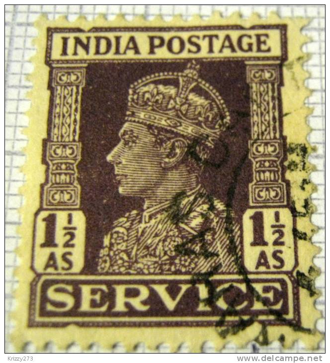 India 1939 King George VI Service 1.5a - Used - 1936-47 Koning George VI