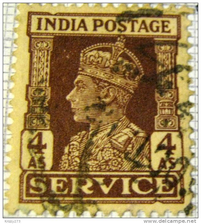 India 1939 King George VI Service 4a - Used - 1936-47 Koning George VI