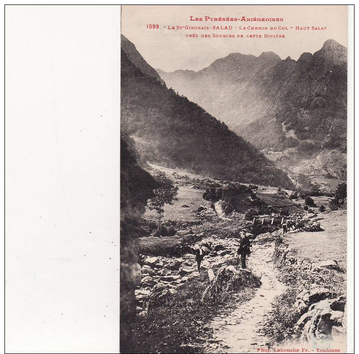 SALAU  Le Chemin Du Col Haut Salat Près Des Sources De Cette Rivière Animée - Autres & Non Classés