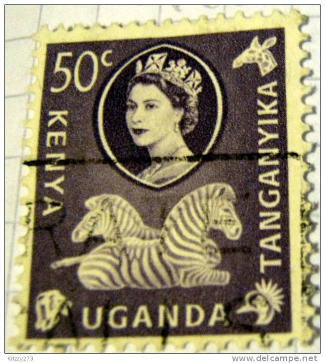 Kenya 1960 Zebra 50c - Used - Kenya, Uganda & Tanganyika