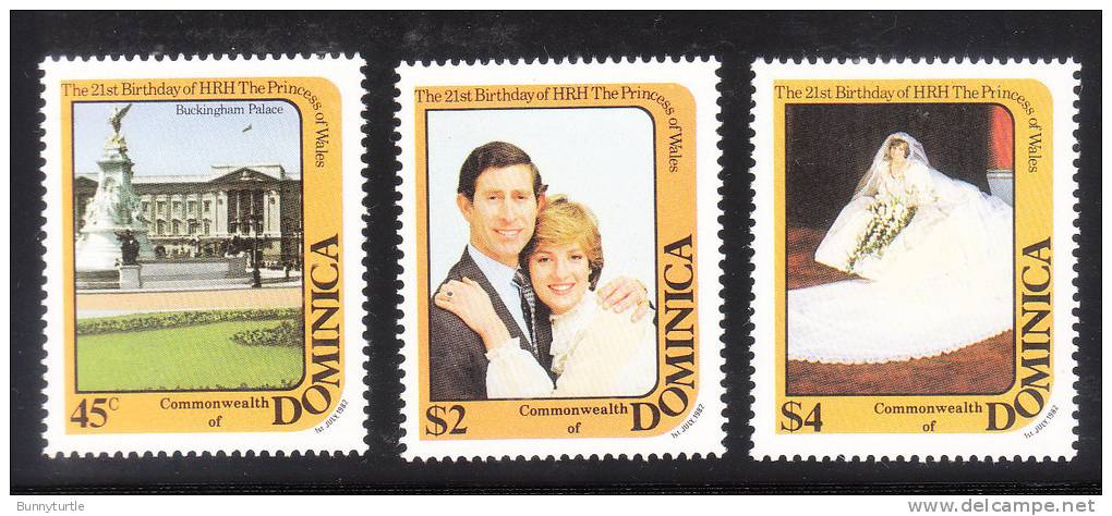 Dominica 1982 Princess Diana Issue Omnibus MNH - Dominique (1978-...)